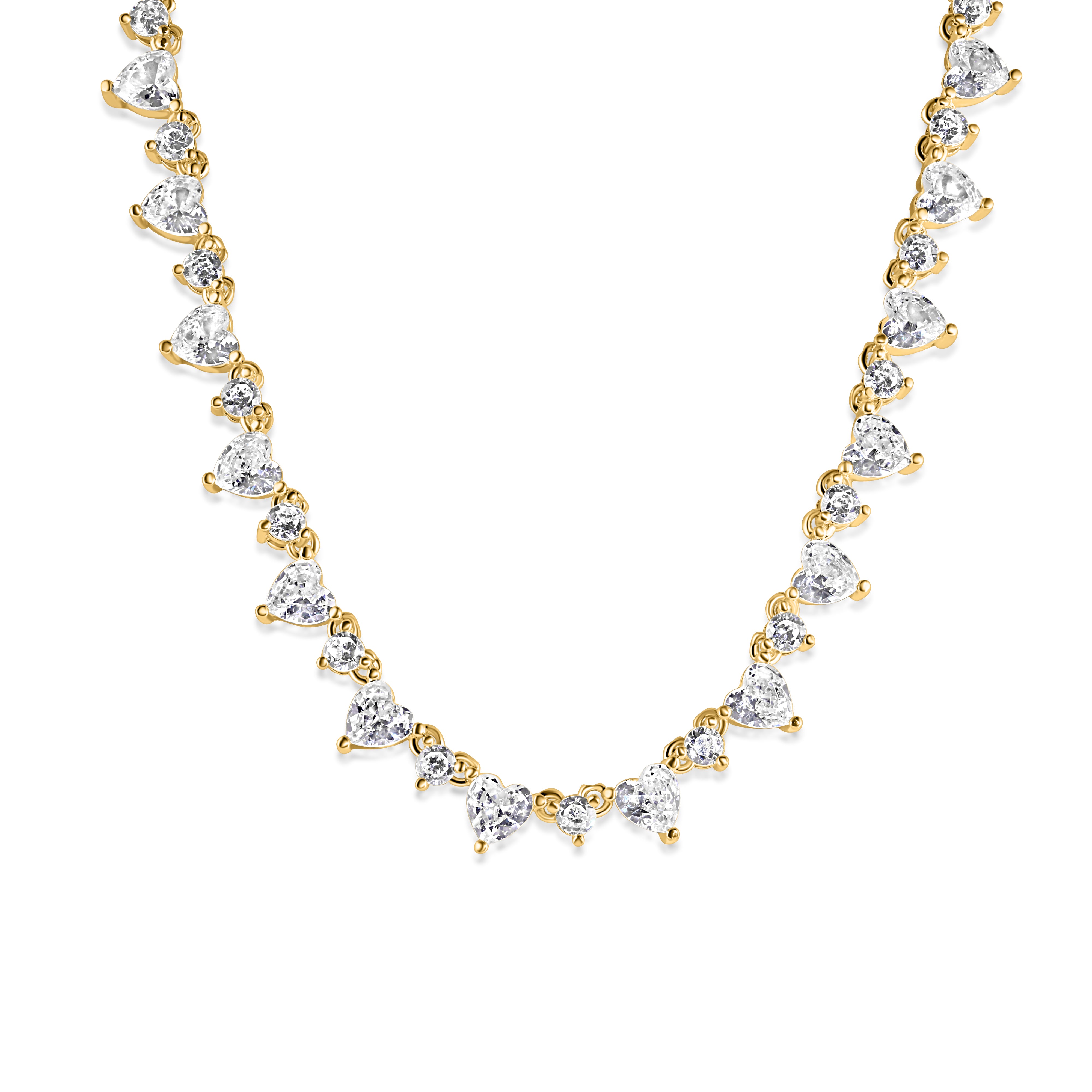 Heart Tennis Necklace