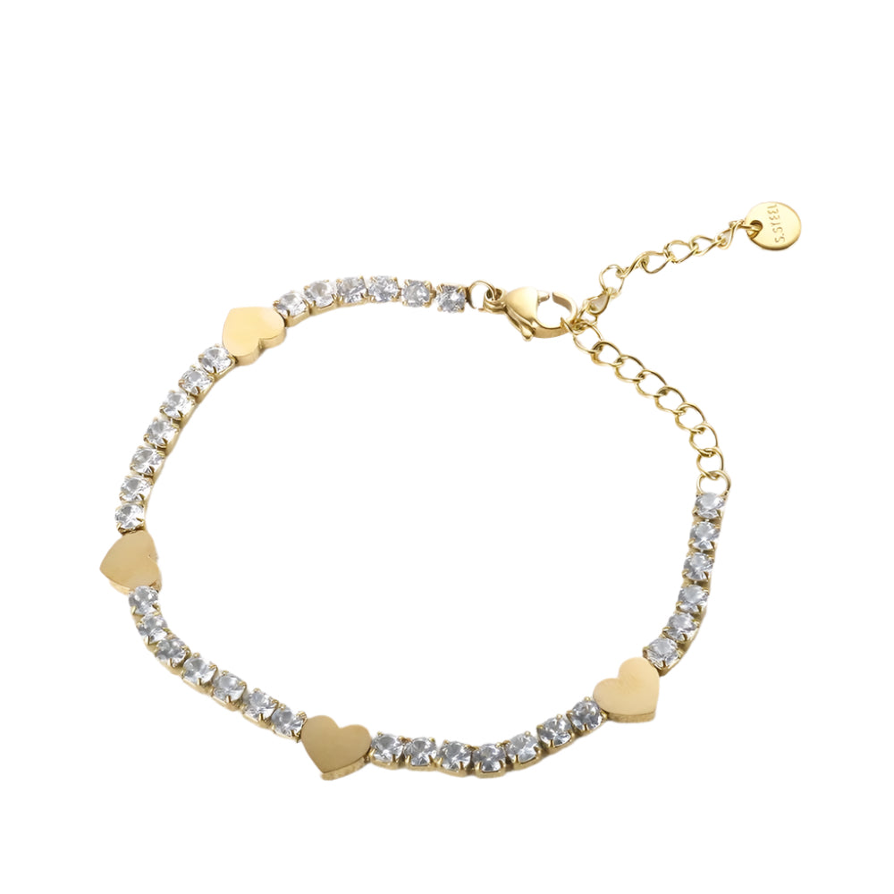 Heart Tennis Bracelet