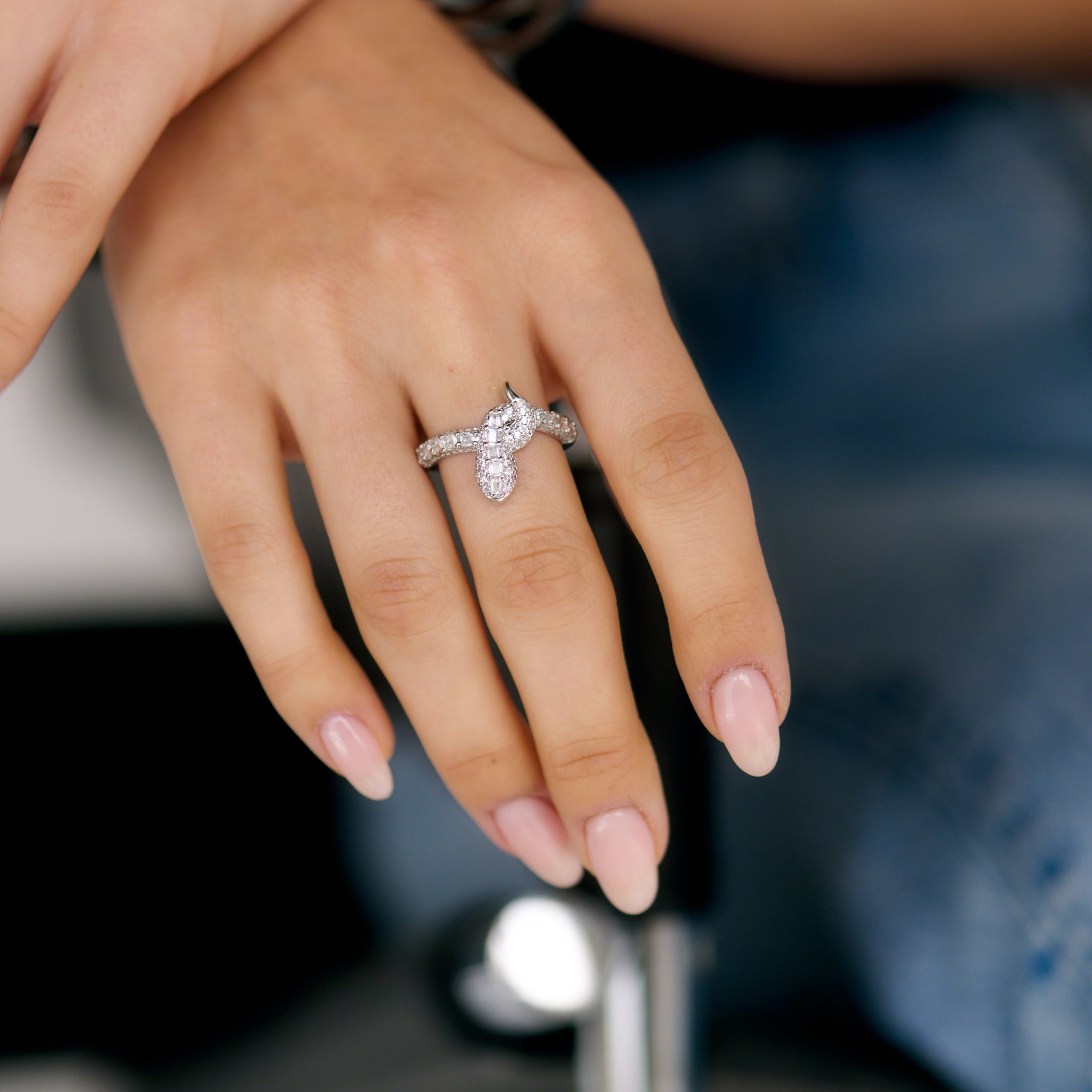 Pave Snake Ring