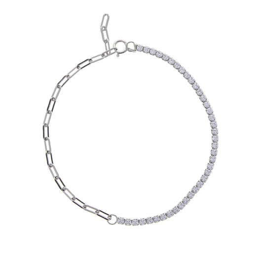 Multi Tennis Chain Bracelet - Silver
