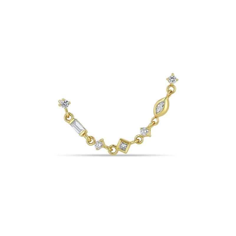 Dainty Double Chain Earring