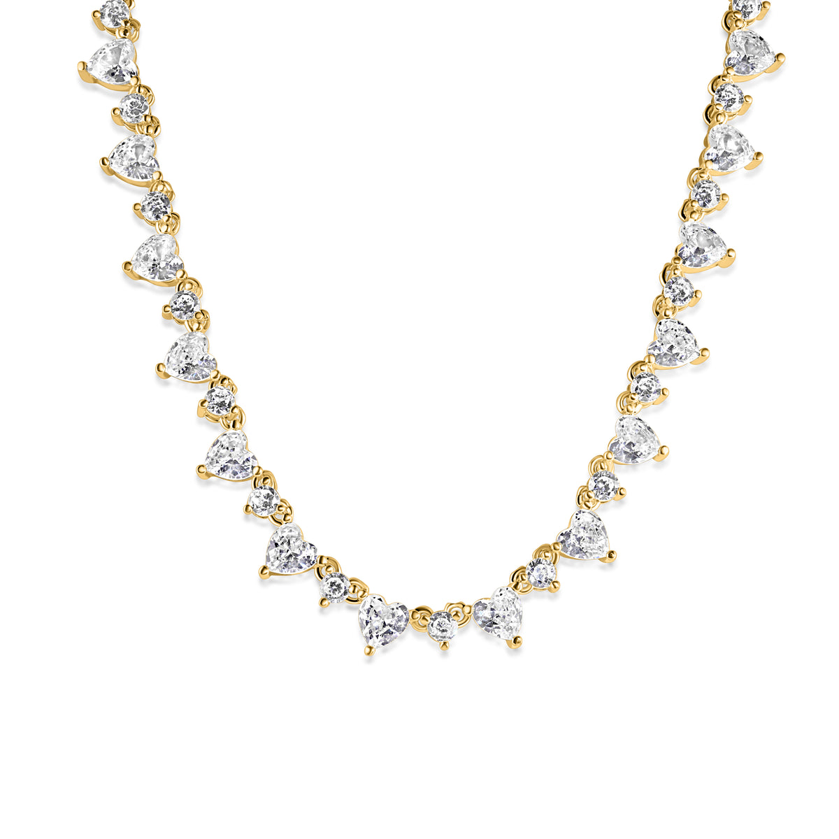 Heart Tennis Necklace