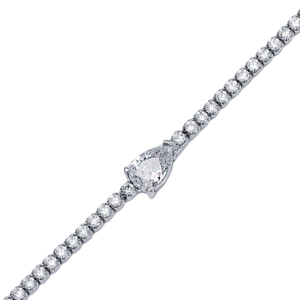 Pear Drop Tennis Bracelet