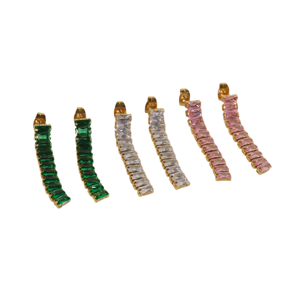 Baguette Drop Earrings