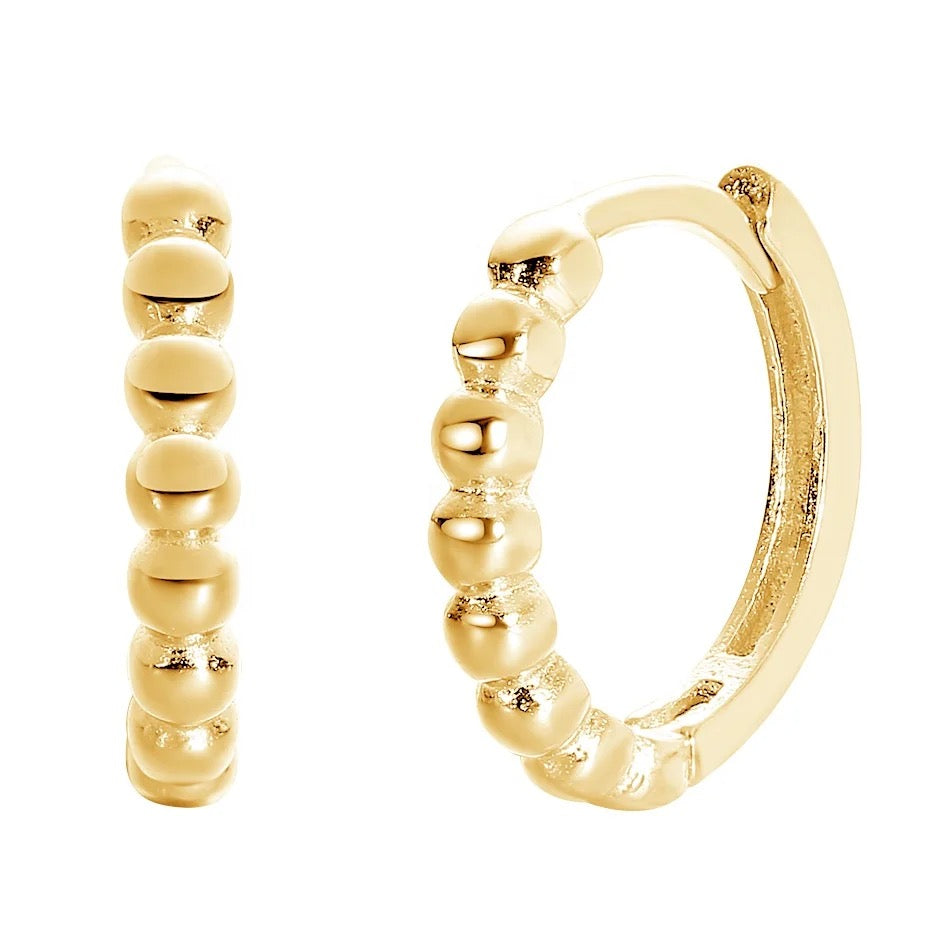 Micro Beaded Hoops