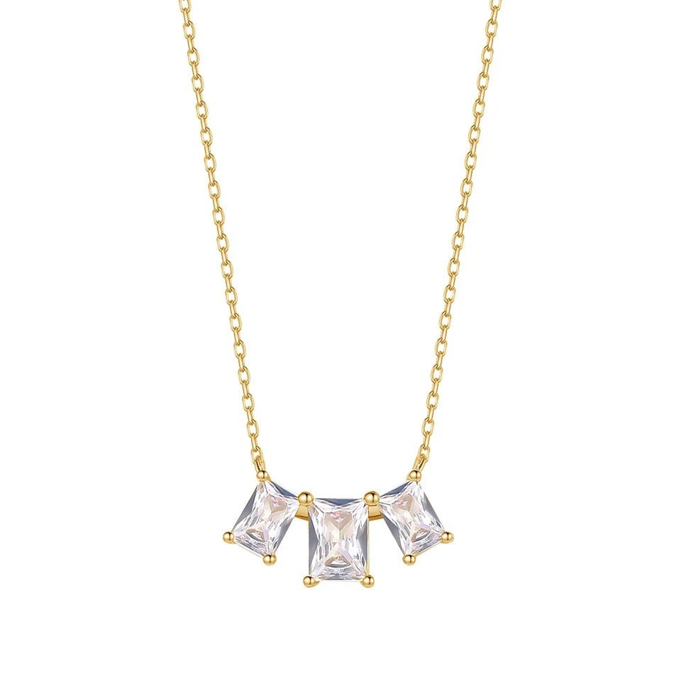 Trio Baguette Necklace