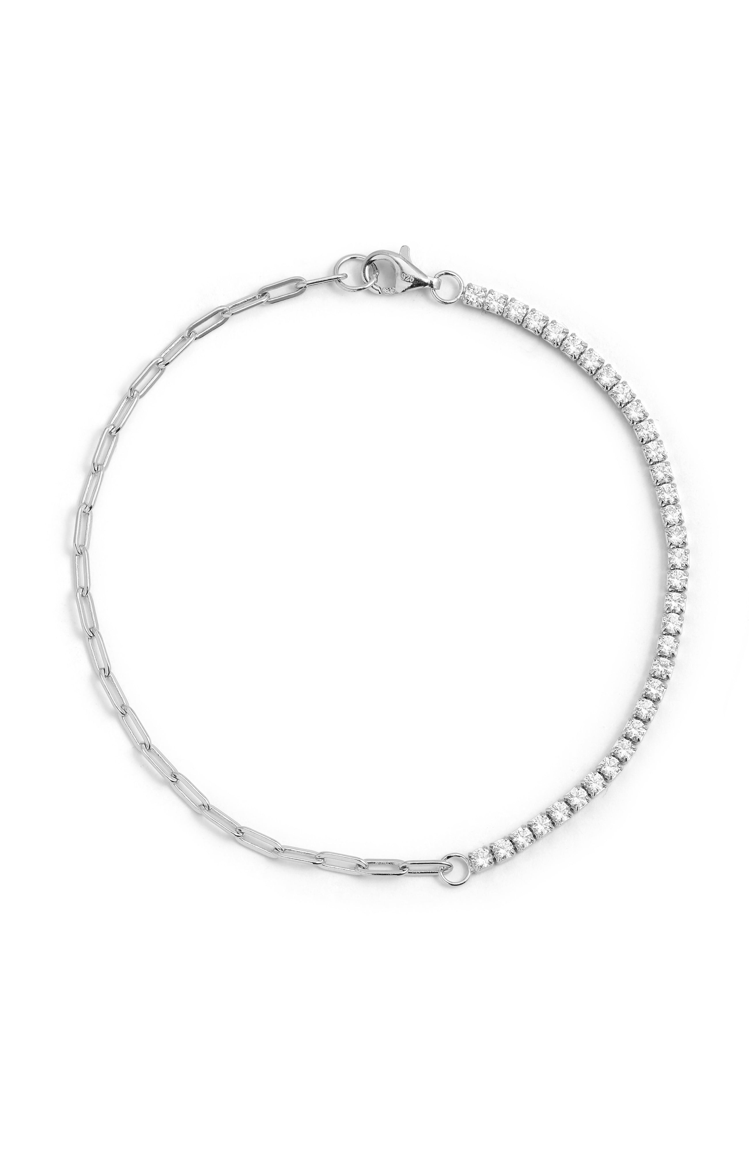 Multi Tennis Chain Bracelet - Silver
