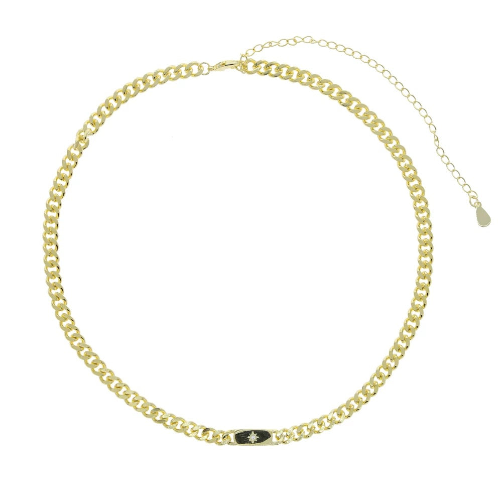 Starburst Cuban Link Necklace