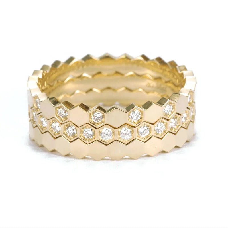 Honeycomb Stacking Ring Sets