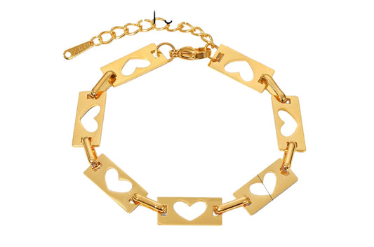 Heart Cutout Chain Bracelet