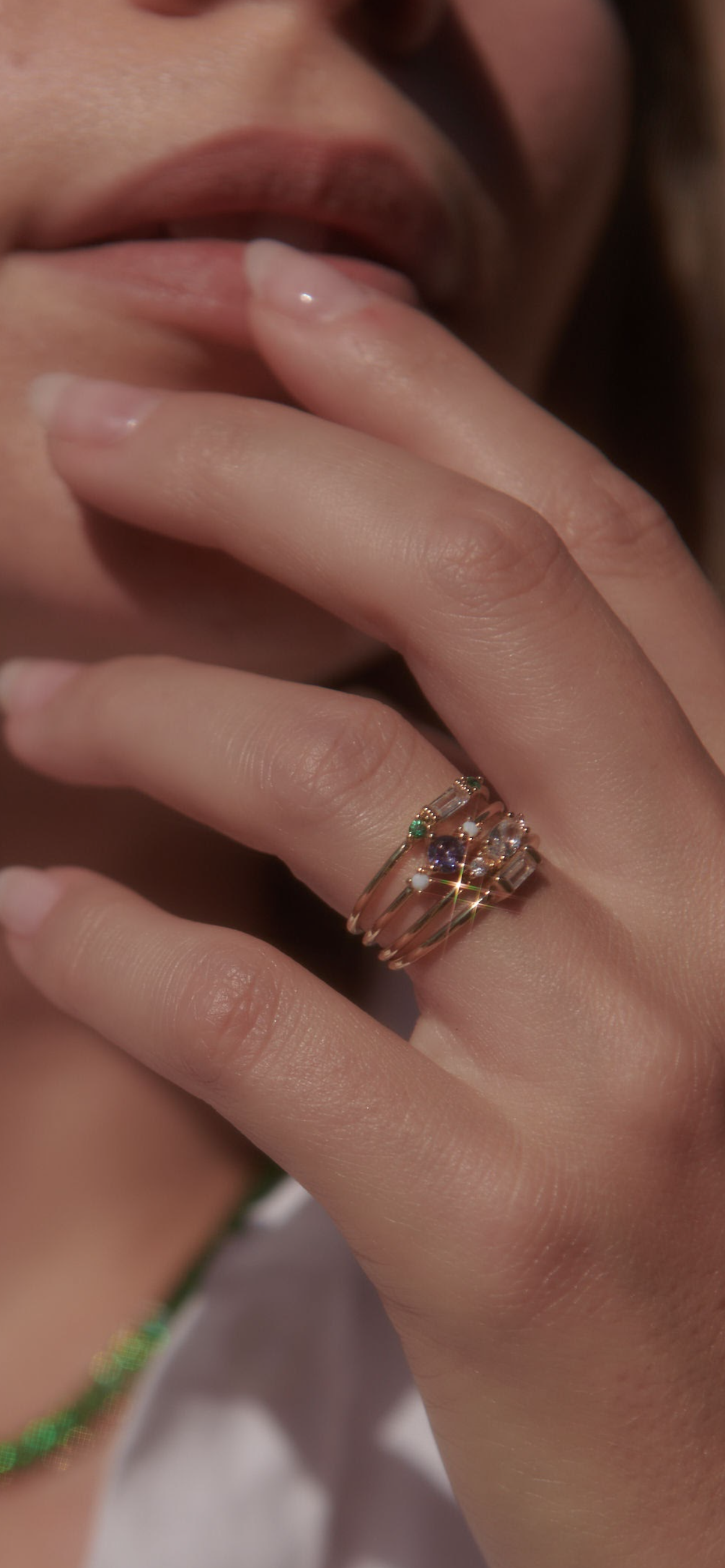 Moonstone Ring Set