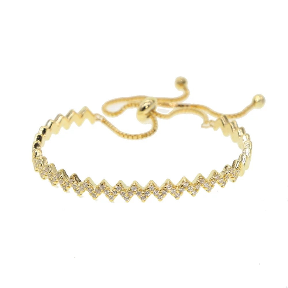 Pave Zig Zag Bracelet