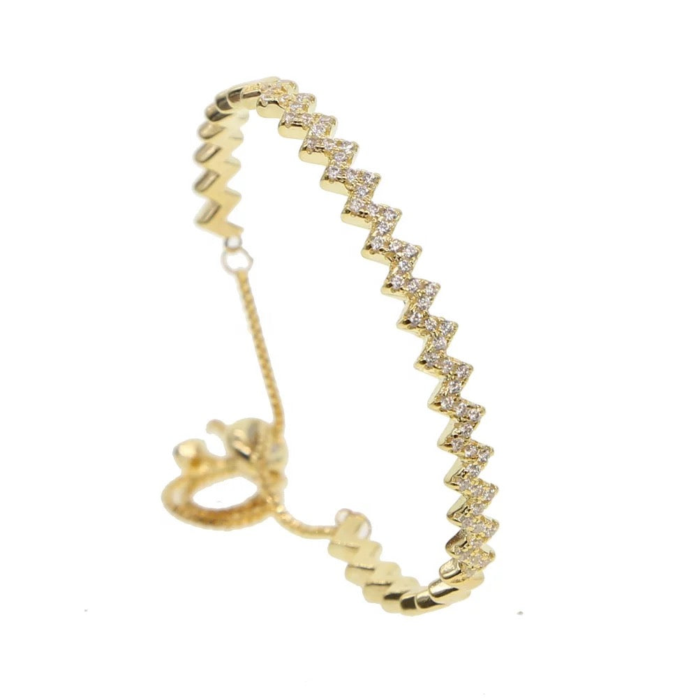 Pave Zig Zag Bracelet