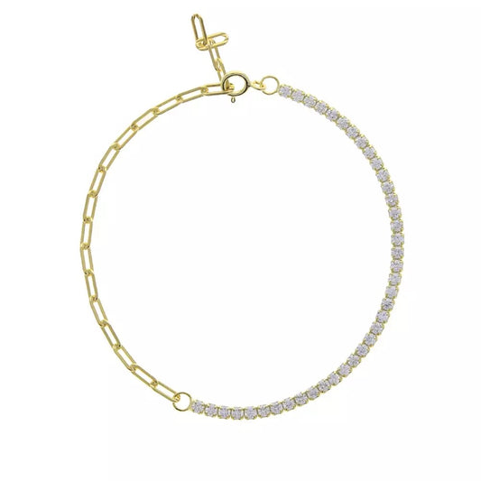 Multi Tennis Chain Bracelet- Gold